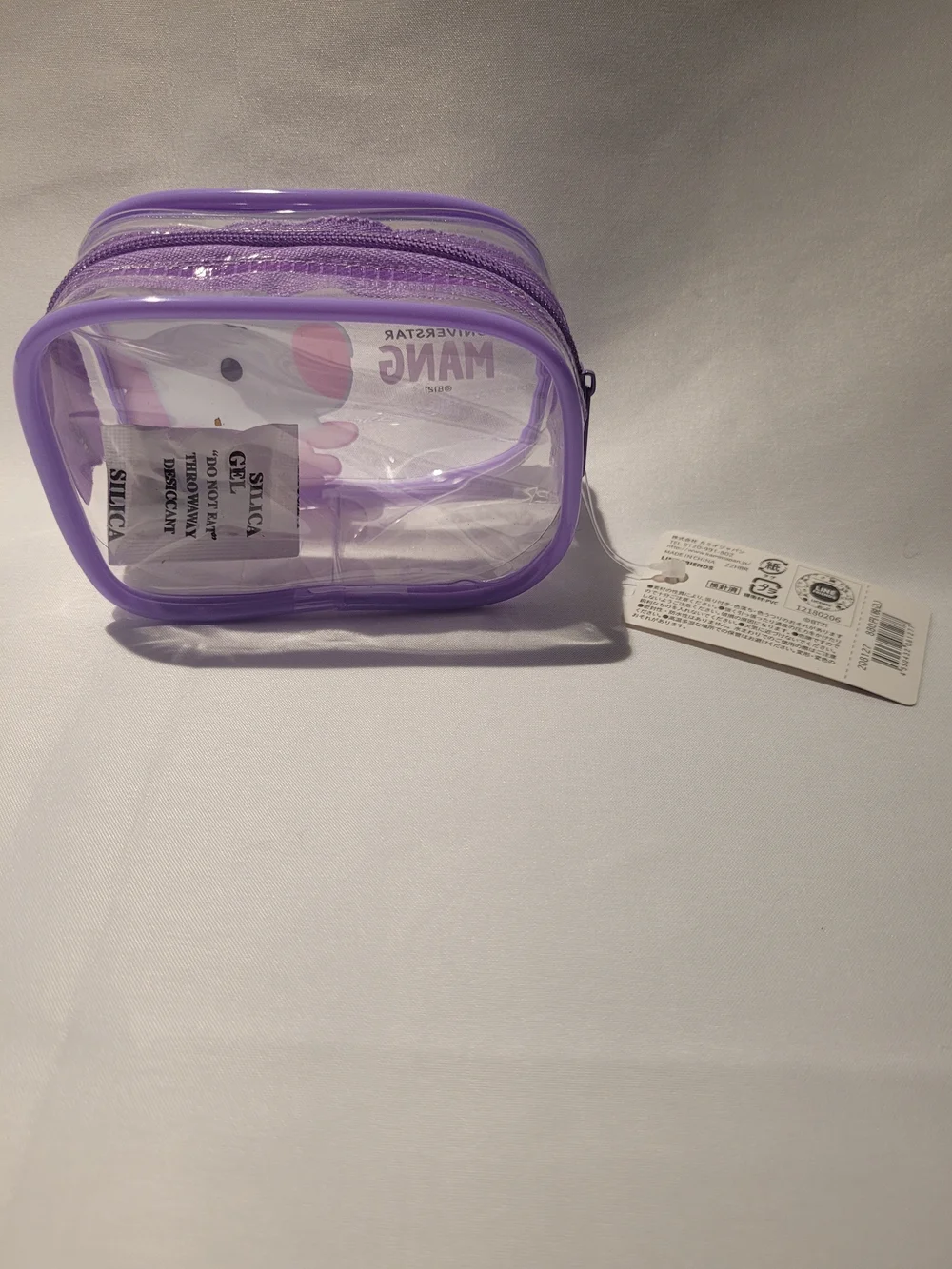 NWT Purple Clear Mang Mini Pouch